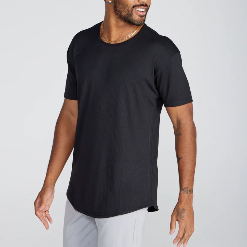 Bylt Black Drop Cut Short Sleeve Tee
